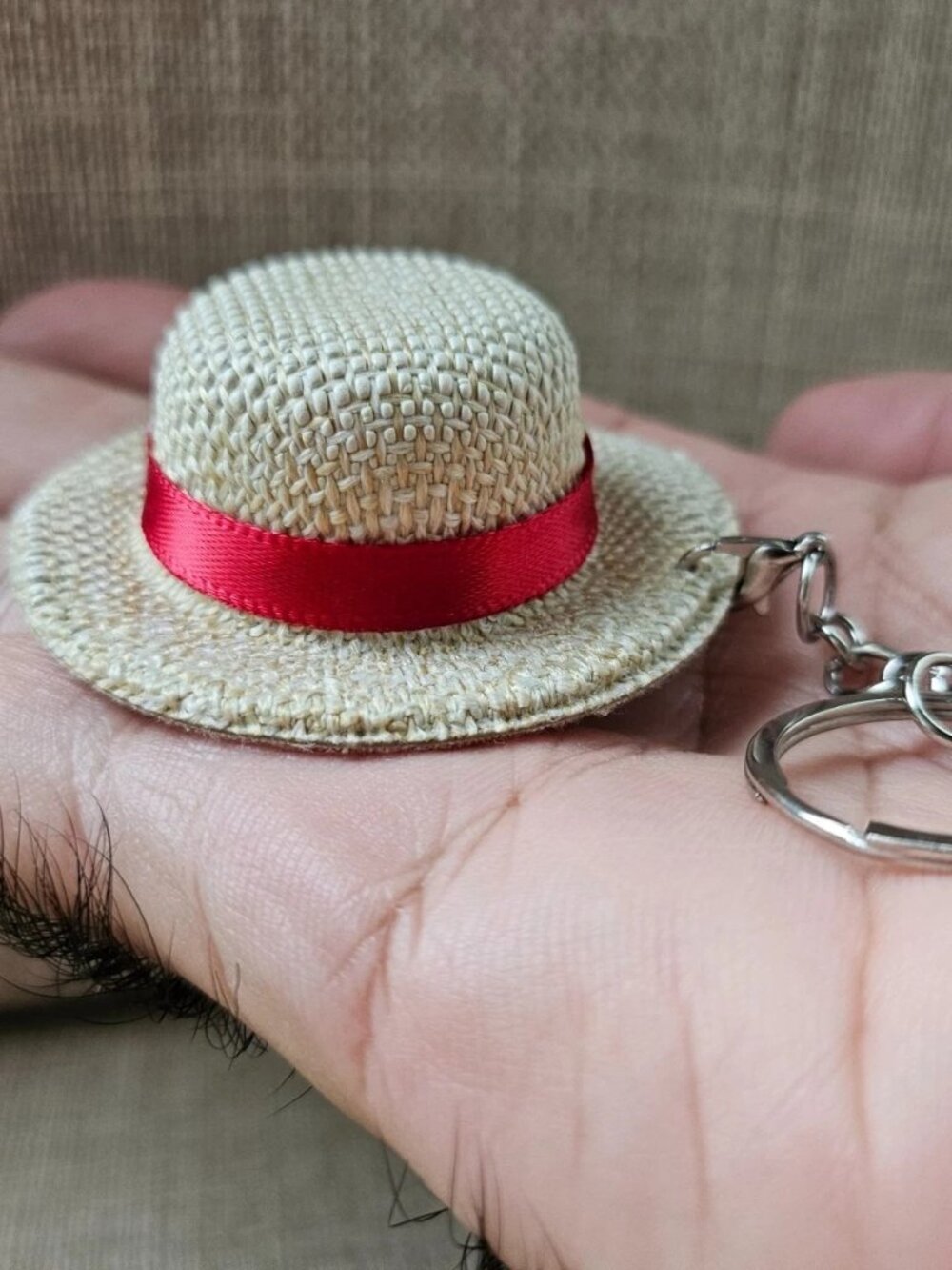 Keys Holder Handmade Straw Hat Anime Design Keychain keyring